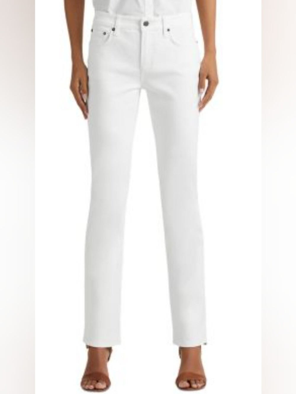 Ralph Lauren Women's White Straight-Leg Jeans